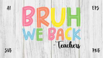BRUH We Back Teachers SVG